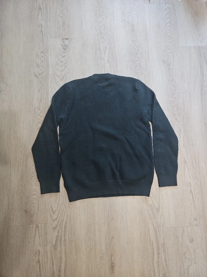 Suéter verde para mujer H&M talla pequeña cuello redondo manga larga mezcla de algodón vacaciones Foto 3 de 3