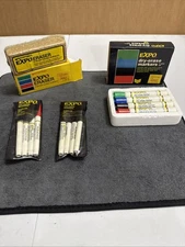 Vintage Expo Dry Erase Sanford Markers Set 83074 84074 Eraser Lot USA