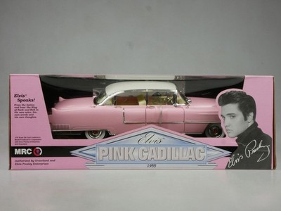 MRC 1/18 Elvis 1955 Pink Cadillac with Voice Speaks die-cast vintage toy 133648