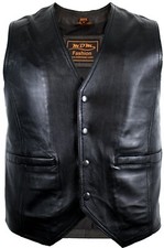 Lammleder Weste Herren Western Weste Chopperweste Motorradweste Rockerweste