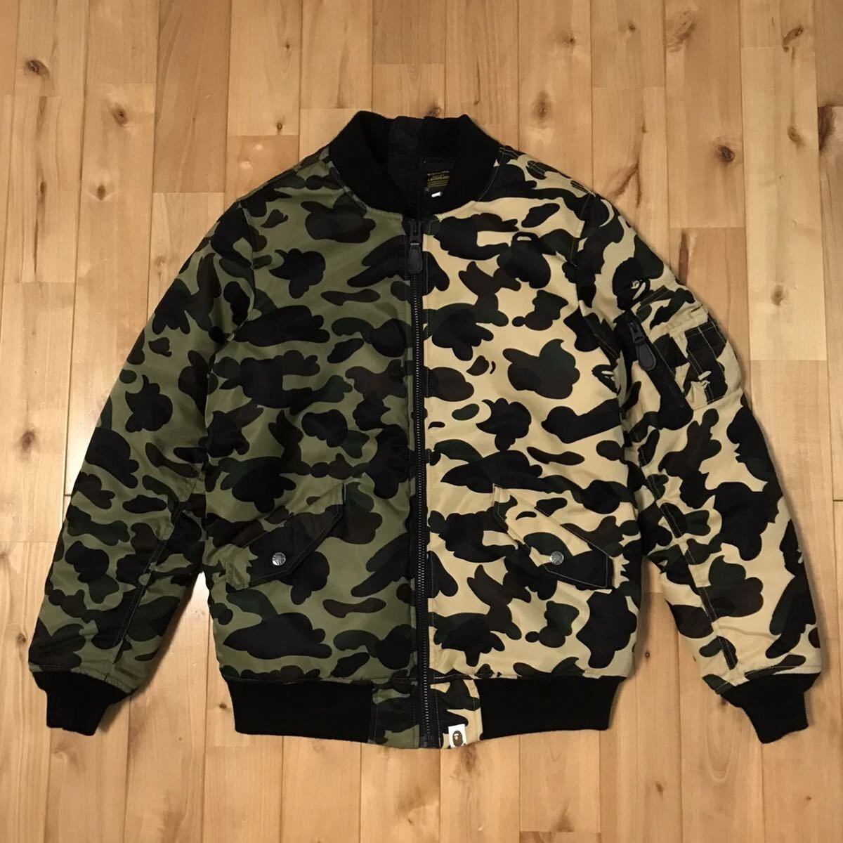 BAPE crazy 1st camo MA-1 bomber jacket A Bathing Ape Size S
