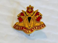 US Military 589th Support Battalion Insignia Pin - First with Service