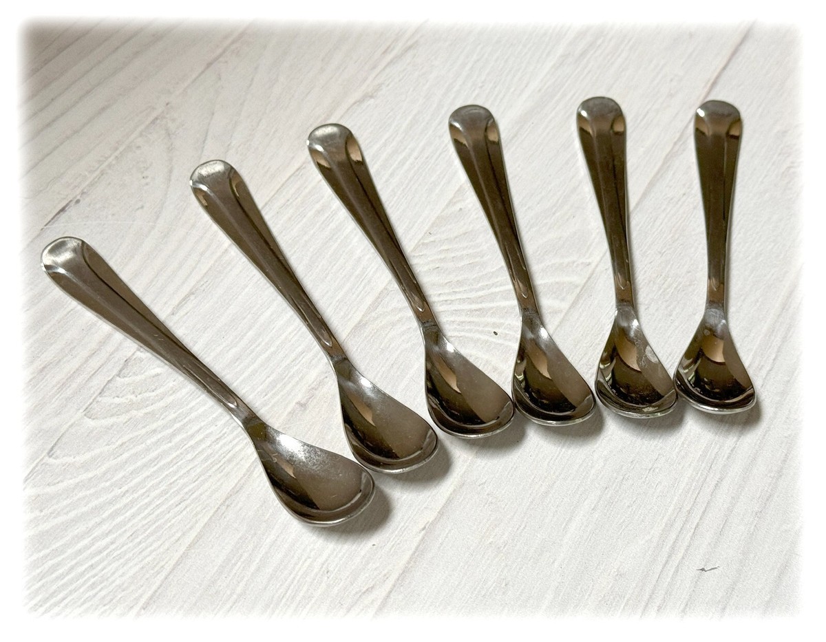 Vintage Set of 6 SOLA KLM Royal Dutch Airlines Stainless Demitasse