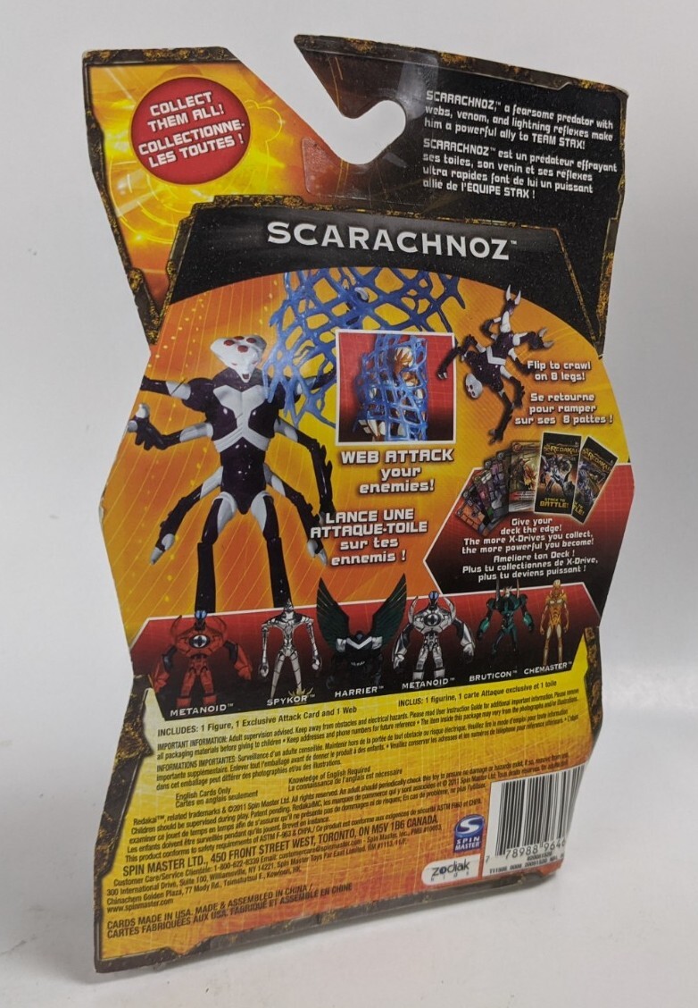 Redakai Scarachnoz Tractor Blast Action Figure & Blast 3D Card New