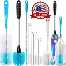 Juego De 8 Cepillos De Limpieza Para Botellas Limpiador Botellas Con Mango Largo