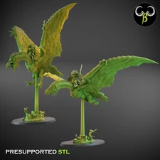 Tyranopterix Riders by Clay Beast Creations | DnD | D&D | Print on Demand |