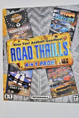 PC Big Box Game Kiss Your Asphalt Goodbye! Road Thrills 4 in 1 Pack Windows