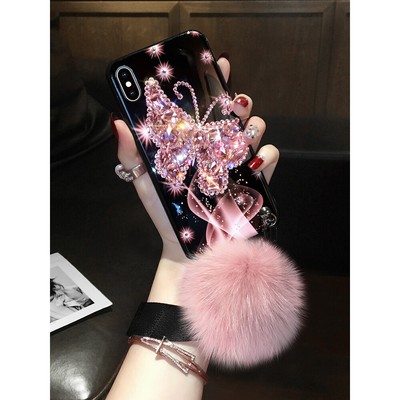 Girl Bling Diamond Butterfly Plush Case For Iphone 12 Mini 11 Pro Xs Max Xr 7 8 Ebay