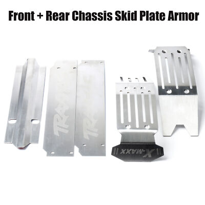 Metal Front + Rear Chassis Skid Plate Armor For Traxxas X-Maxx Xmaxx 6S 8S Cars