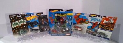 Hot Wheels Lot Of 7 With Super Heroes Plus Others NIB Great Deal & FREE SHIPPING