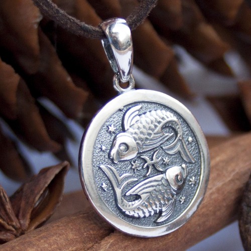 Pisces Zodiac Pendant Necklace 
