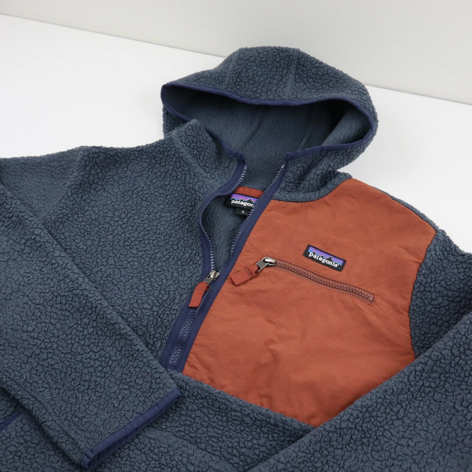 patagonia retro deep pile fleece pullover hoody coat jacket