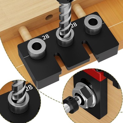 3 in 1 Dowelling Jig Aluminum Alloy High-precision Adjustable Removable C9Y4