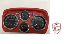 CRUSCOTTO COMPLETO ABARTH PER FIAT 500 TUTTE - DASHBOARD - ROSSO STRUMENTI NERI