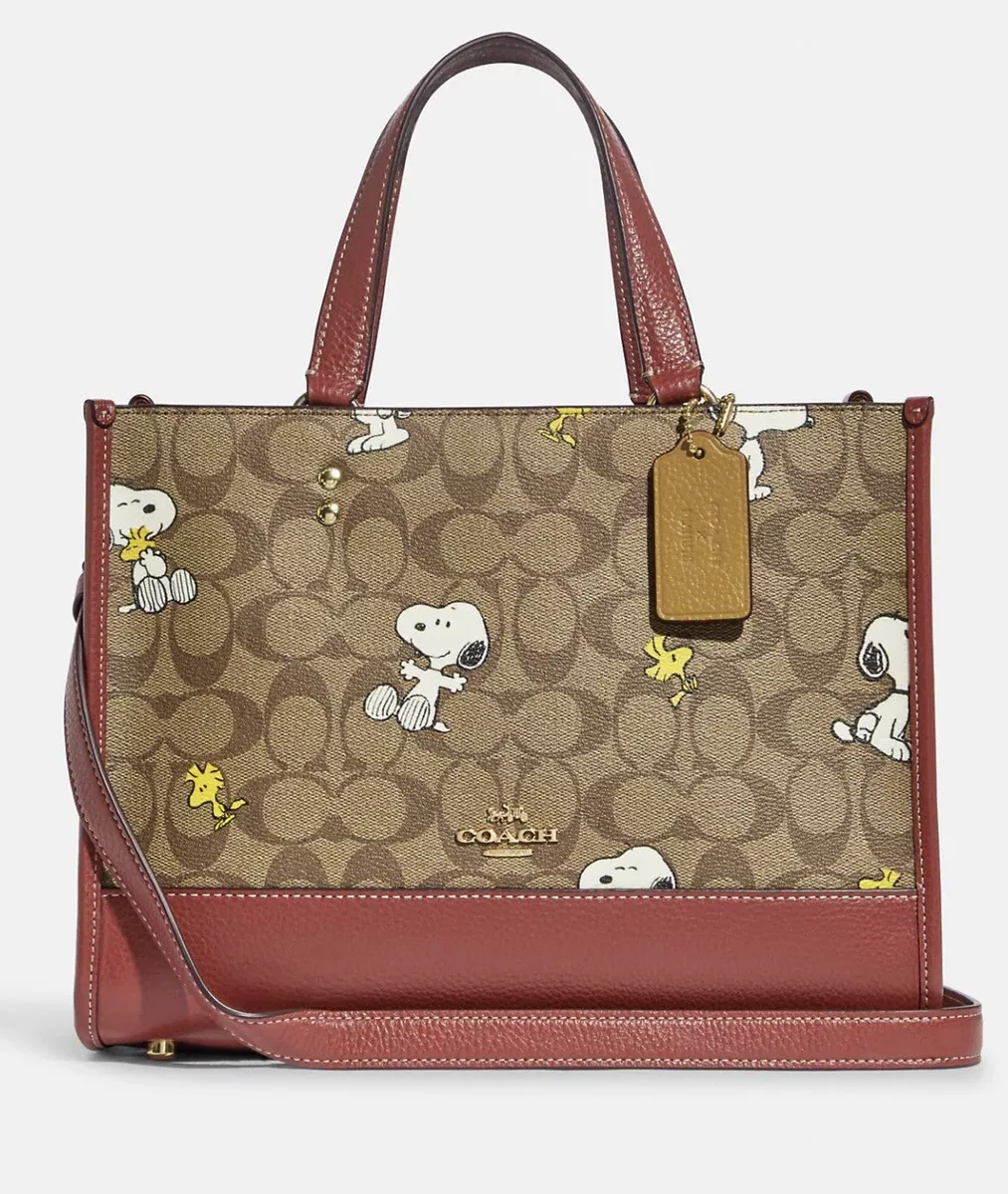 Coach X Peanuts Dempsey Carryall In Signature Canvas With Snoopy Woodstock  CE862 | eBay