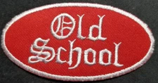 Old School Embroidery Oval Patch approx 2X4"