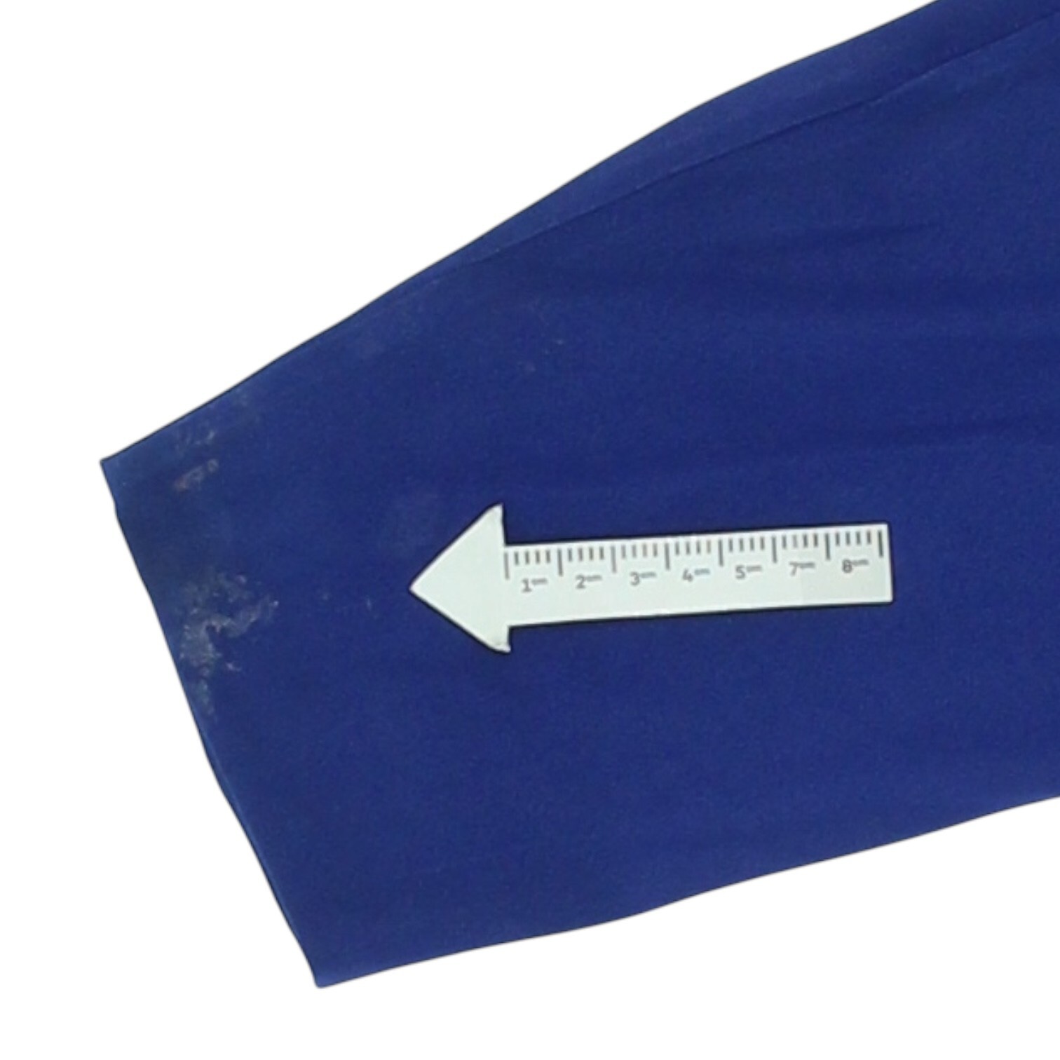 Abito Yves Saint Laurent Vintage Designer Donna Blu Manica Lunga Scollo a V Profondo