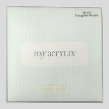 Close To My Heart My Acrylix Stamp Set Thoughtful Scripts B1191 Thank You Hello