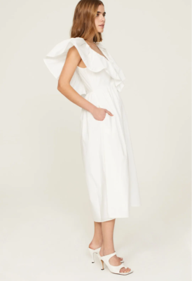 Adam Lippes Collective Women Eyelet Shift Midi Dress White Cotton Ruffle Size 6 | eBay Adam Lippes Collective Women Eyelet Shift Midi Dress White Cotton Ruffle Size 6 | eBay