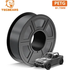 TECBEARS PETG 3D Printer Filament Consumables 1.75MM 1KG NO Tangle Neatly Gray