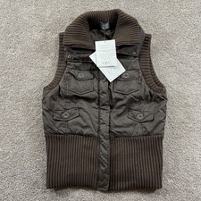 Motto Vest Womens Medium Brown Full Zip Qvc