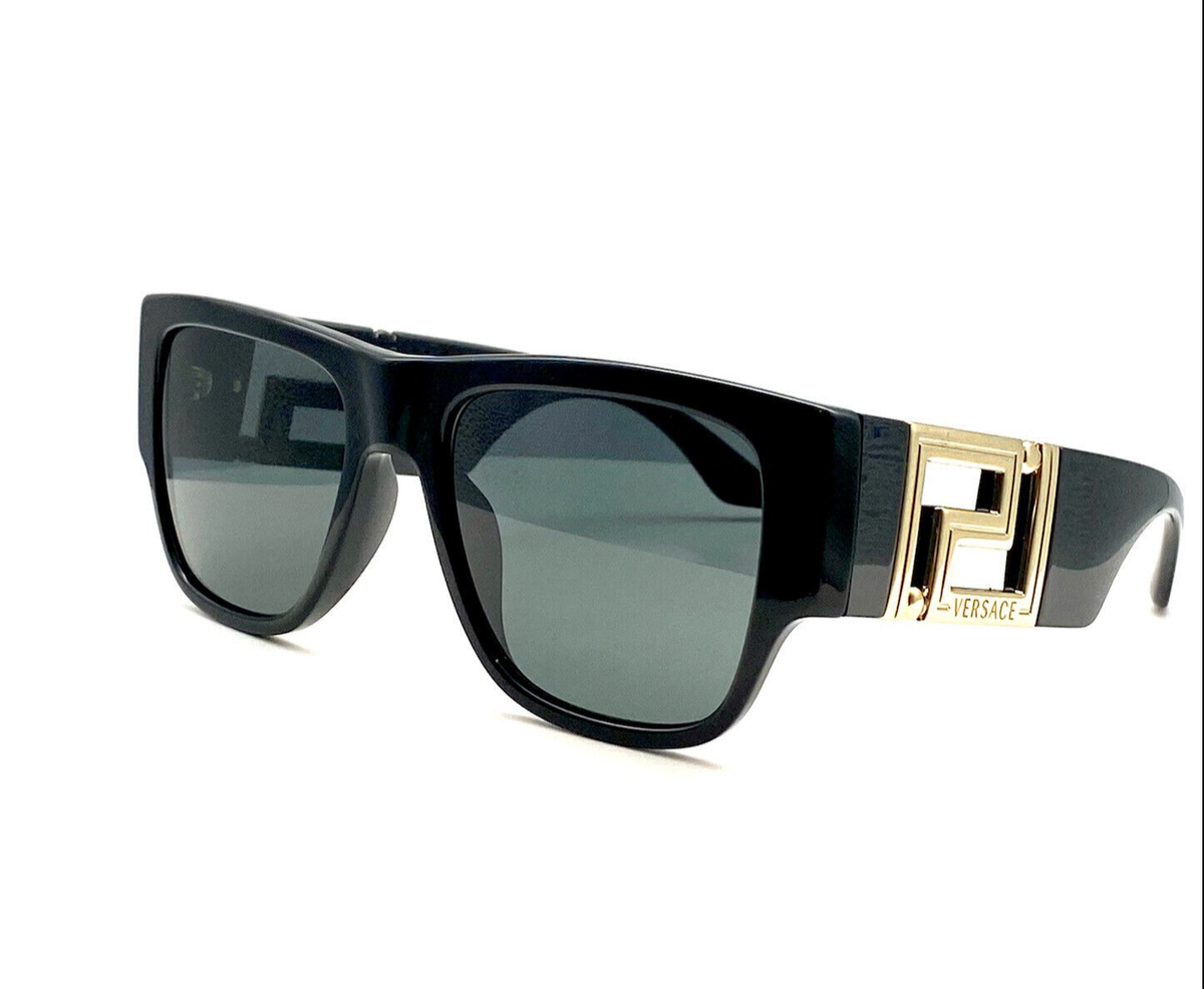 NWT Versace Black VE4403 Sunglasses Gold Greca Medusa Hardware GRECA BLACK GOLD DARK GREY 4403GB1/87 VERSACE main image 3