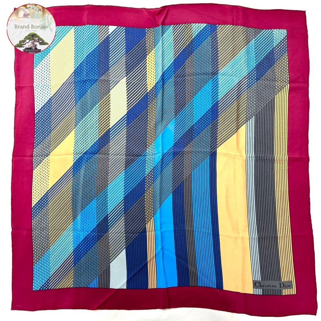 [authentique] Foulard Dior en soie 74 cm multicolore A