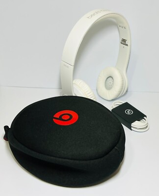 Beats Solo HD ✅️ WIRED On Ear Headphones White (IT'S NOT