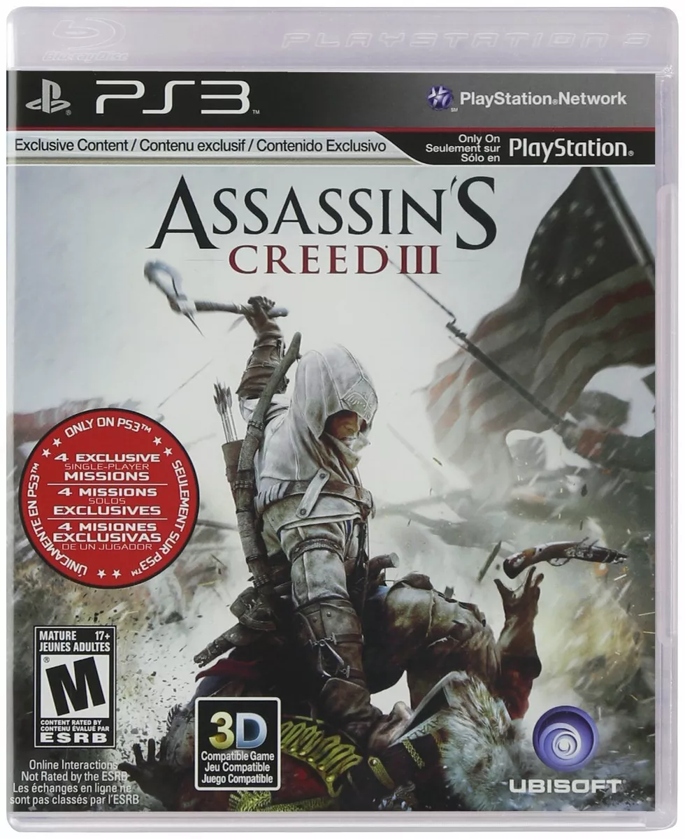 Assassin s Creed III AC 3 Sony PlayStation 3 PS3 Action Adventure Games