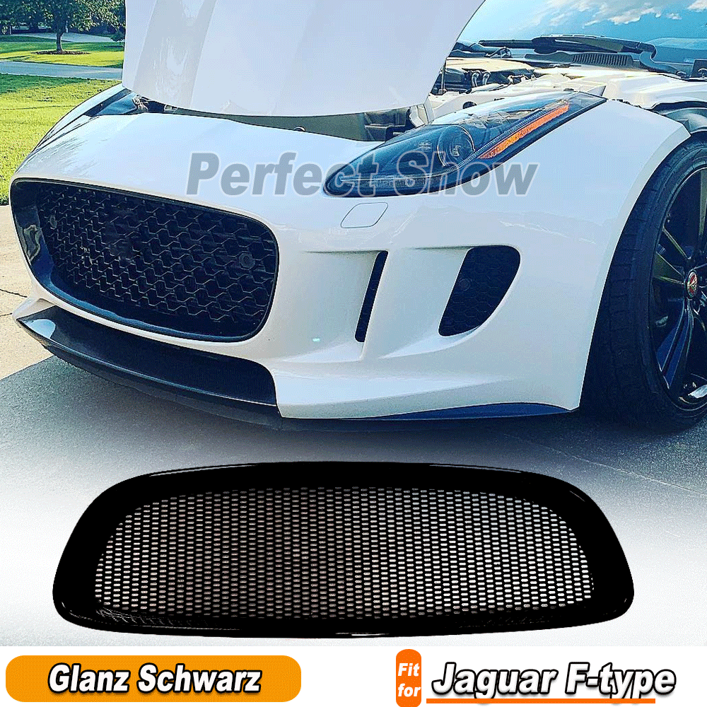 Passt für Jaguar F-type Coupe 2013-16 Carbon Front Kühlergrill Frontgrill Grill