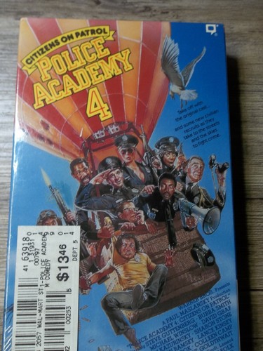 Police Academy 4 warner home 1987 V H S tape sealed watermark intact N - Picture 2 of 4
