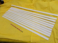 11 pcs WHITE HDPE BAR polyethylene machinable plastic stock 1/8 x 5/8" x 24"