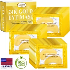 50 Pairs Under Eye Mask Gold Collagen Eye Patch Anti Wrinkle Dark Circle Gel Pad