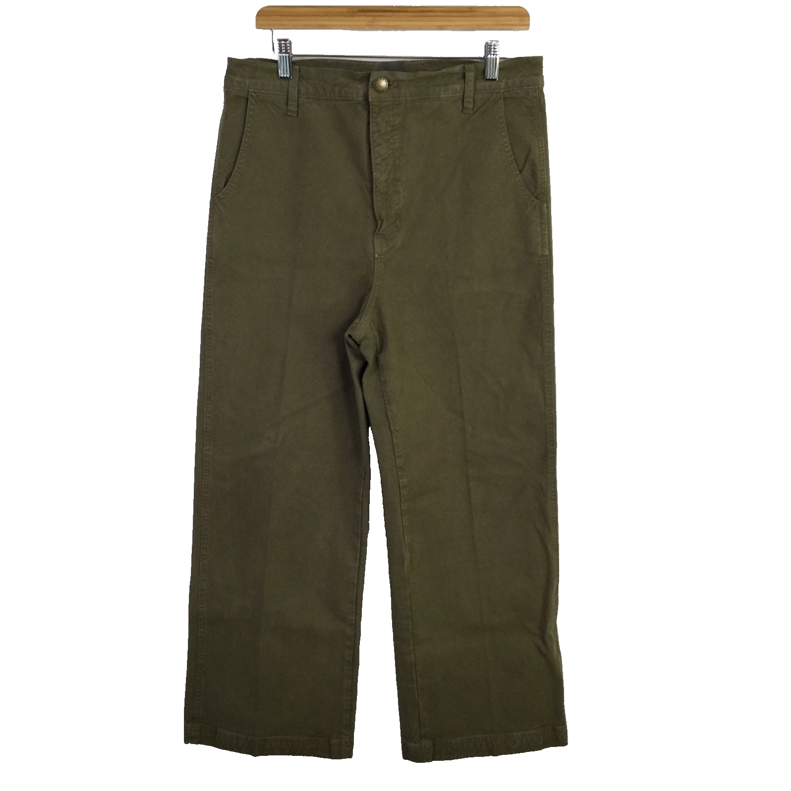 The Great Womens the Painter Pants Straight Leg Army Green Size 27