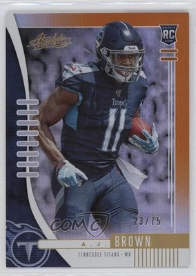 2019 Panini Absolute Rookie Orange Spectrum 23/75 AJ Brown #101 Rookie RC nd3