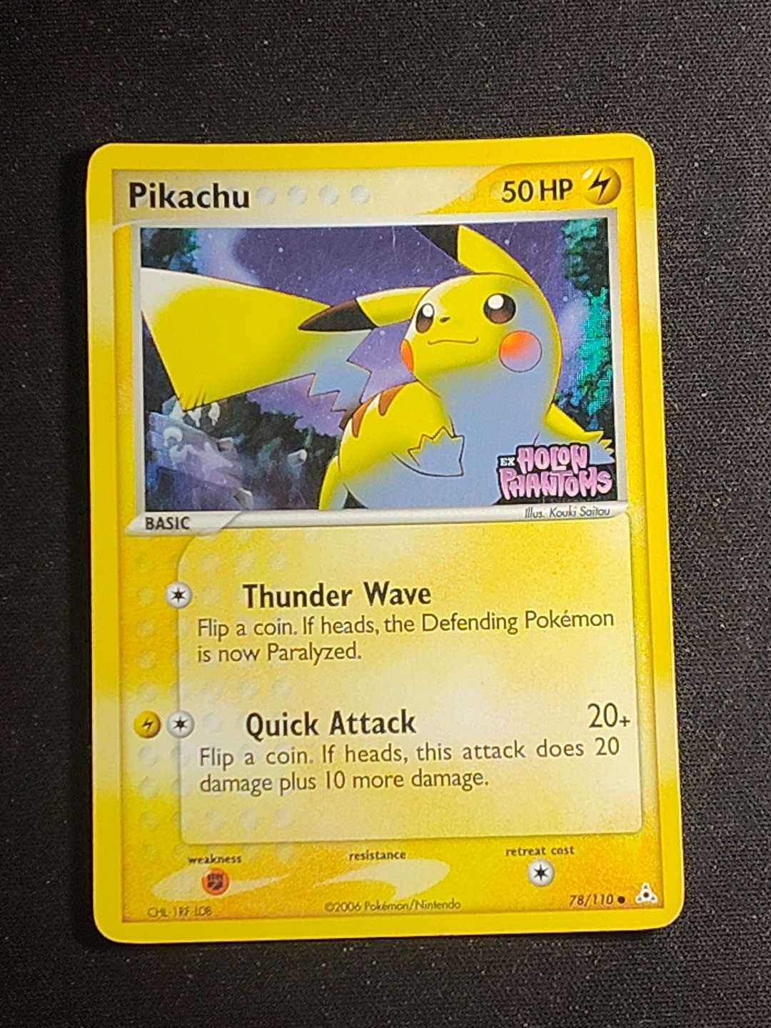 Pikachu 78/110 Pokemon TCG Holon Phantoms Reverse Holo Foil Card Played LP