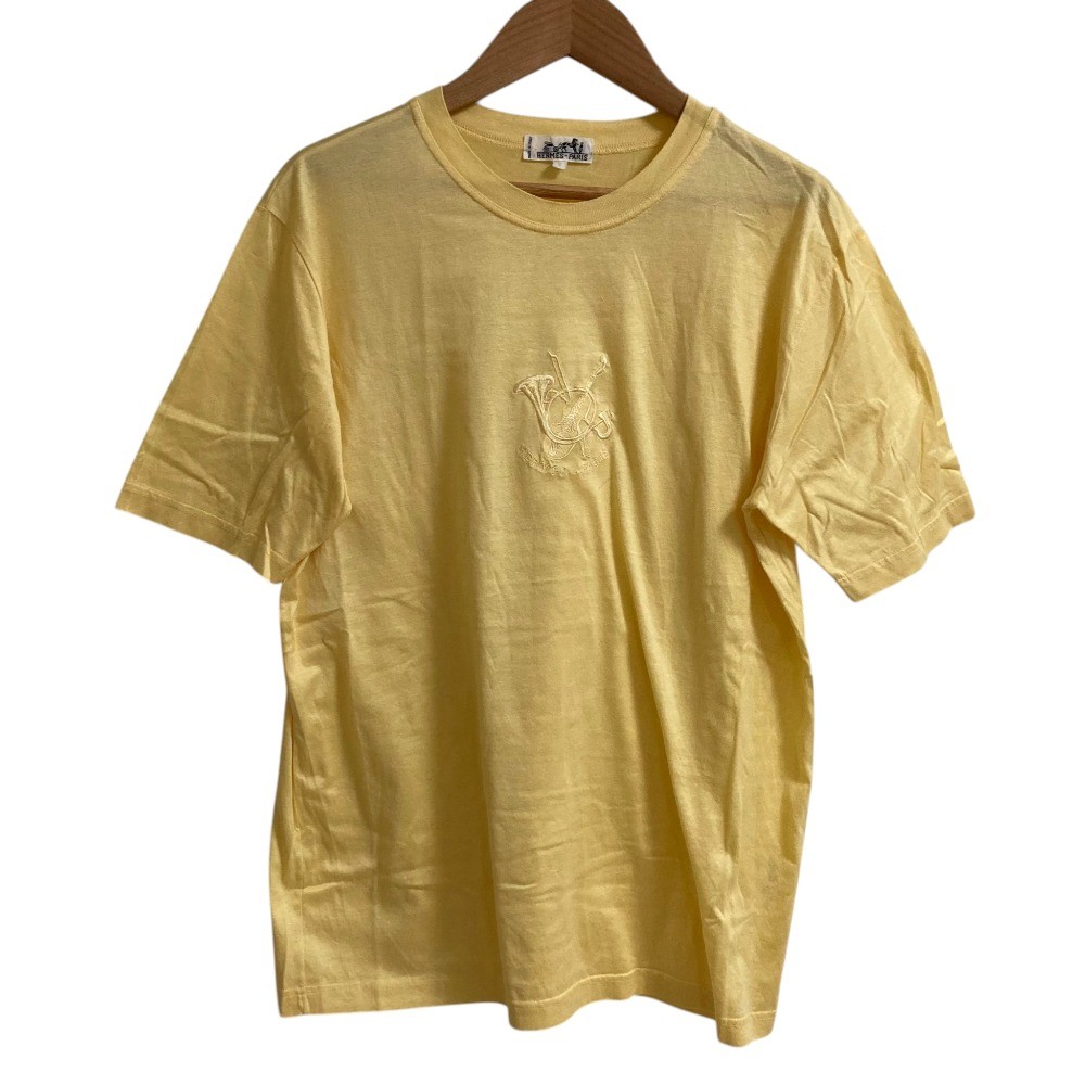 トップス HERMES vintage T-shirt HERMES Vintage Logo Embroidered Short-Sleeve T-Shirt, Size S