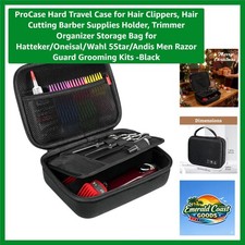 Professional Barber Travel Case for Clippers  Tools - 3 Compartments, Zipper
