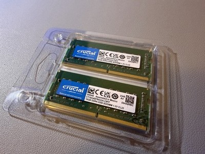 Crucial 32GB (2x16GB) 3200MHz 260-pin SODIMM DDR4 RAM Memory Kit