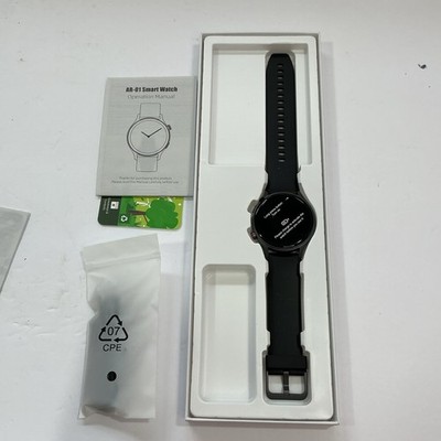 AR-01 Smart Watch Fitness Tracker Sleep Monitor Black Silicone Android iOS