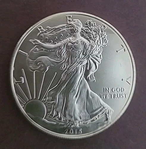 2015 Unc. Silver Eagle $1.00: 1 Oz. Pure Silver "X"