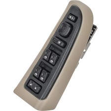 Driver Power Window Switch Tan Bezel Assembly for 2003-2007 Chevy GMC 15883320