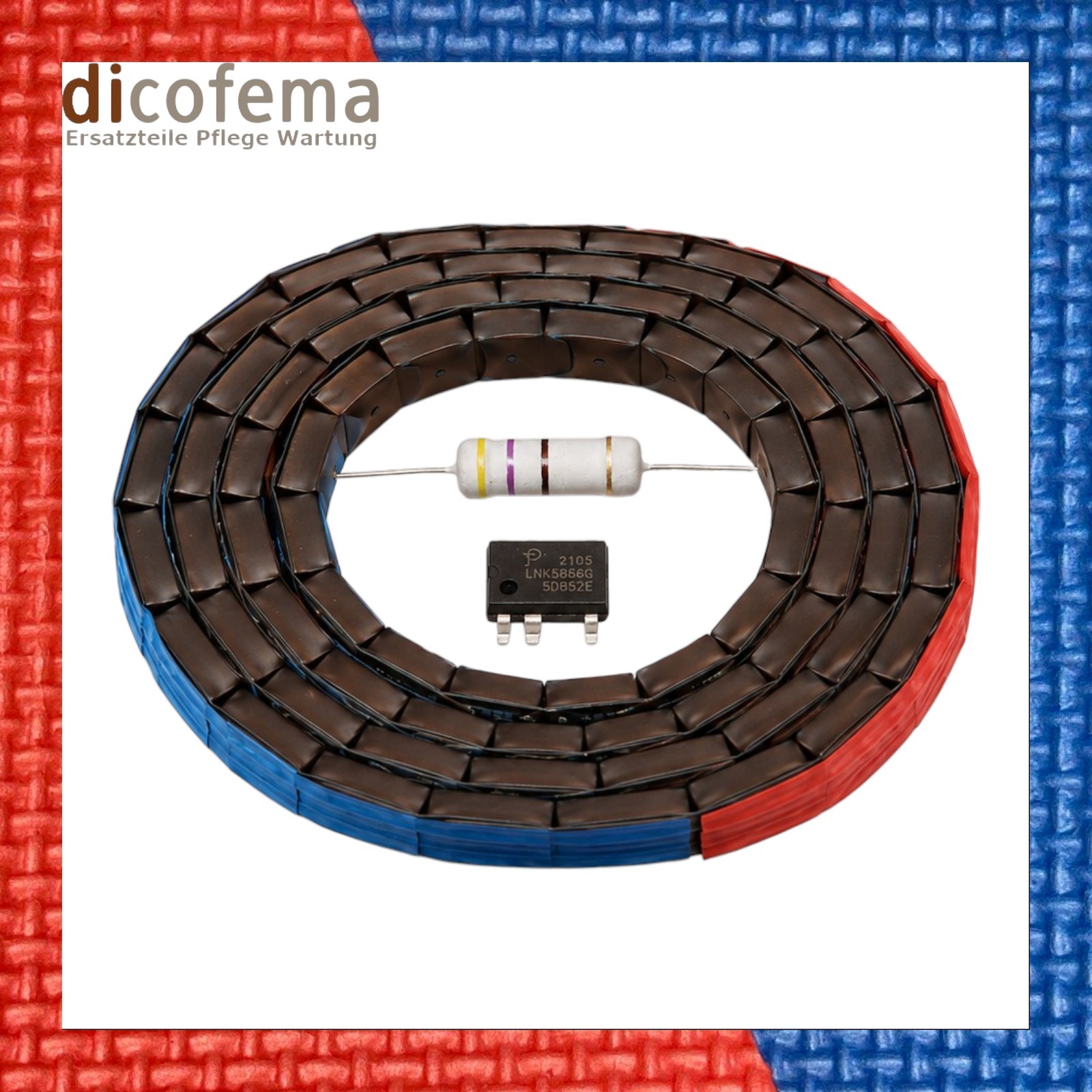 IC LNK586GG & 1 Resistor 47 Ohm 3 Watt - Mains IC, Bauknecht, Whirlpool, in S