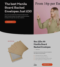 Board Backed Envelopes Online Business Stock + Website + Earn £10 Profit Sale