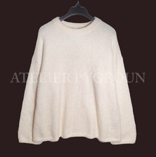 NWT H M A/W 2025 Oversized Mohair-blend Sweater Light Apricot Pink 1242877016 L