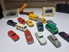 Wiking Konvolut Alte Plastikautos 1:87 - 1 Kipper und  14 Klassiker Glas