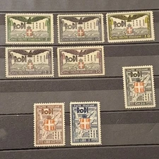 AEGEAN EGEO RODI 8 of 10 STAMPS 20 YEARS OF OCCUPATION 1932 MH