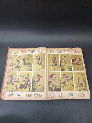 Volles antikes viktorianisches Sammelalbum Album Papier Ephemera - Bild 8 von 12