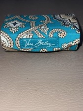 Vera Bradley Kiss Me Dos Veces Turquesa Doble Lápiz Labial Estuche con Espejo RETIRADO