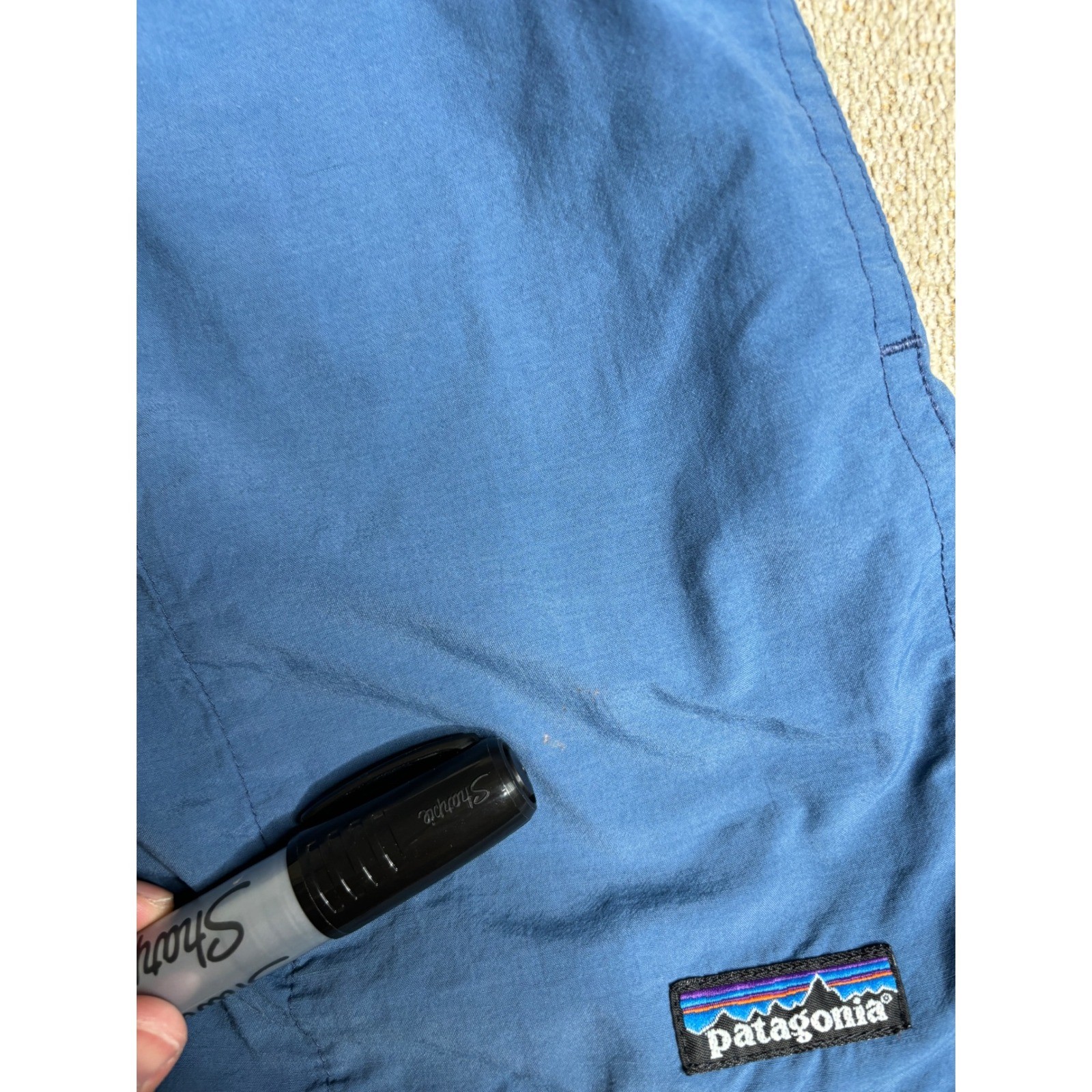 Patagonia Mens Swim Trunks Shorts Blue Nylon Lined Lightweight Medium thumbnail 7
